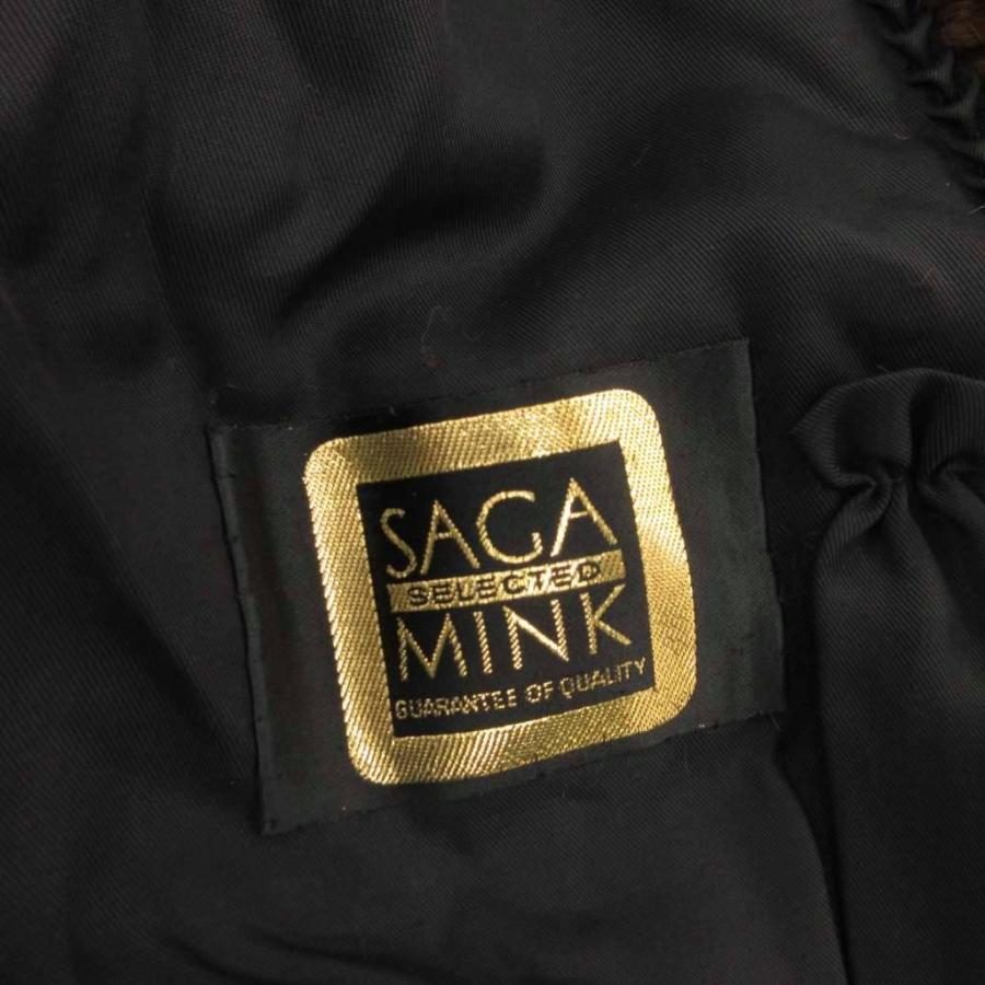 SAGA MINK サガミンク リボンミンク付きショート丈ジャケット SAGA