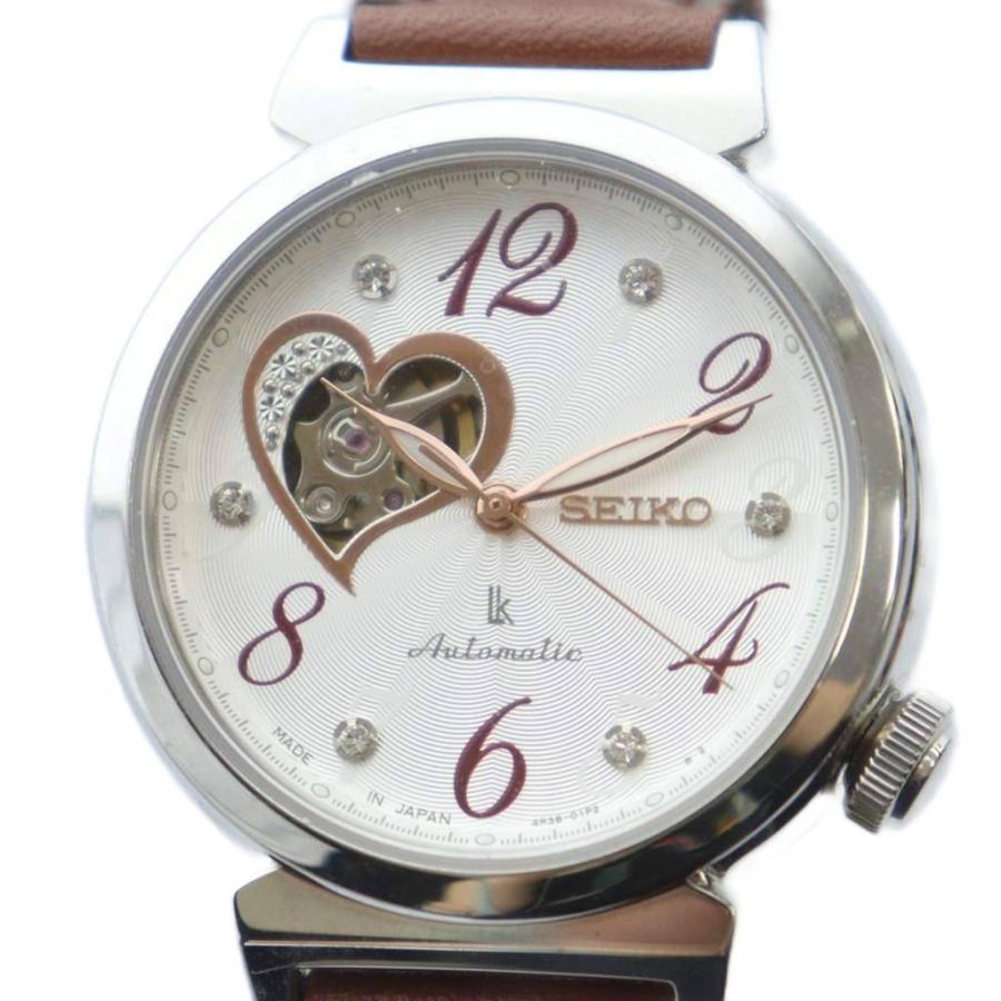 SEIKO ルキア 自動巻き オープンハート 4R38-01C0 レザーバンド セイコー SEIKO ルキア LUKIA 4R38-01C0 腕時計 ウォッチ 自動巻き