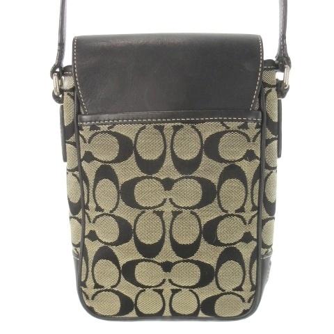 COACH（コーチ） ショルダーバッグ 黒 ブラック グレー シグネチャー