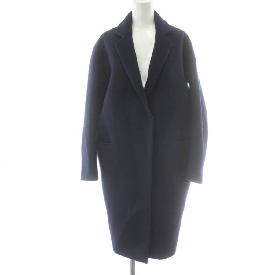 エンフォルド ENFOLD メルトンチェスターコート ウール 36 ネイビー