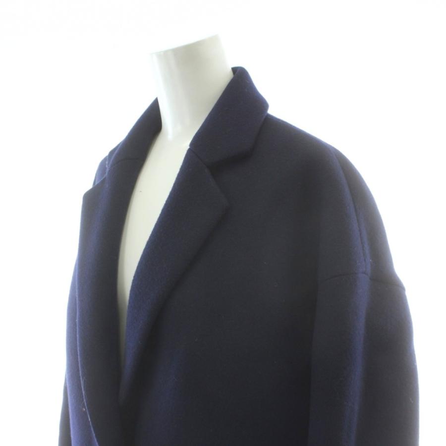 エンフォルド ENFOLD メルトンチェスターコート ウール 36 ネイビー