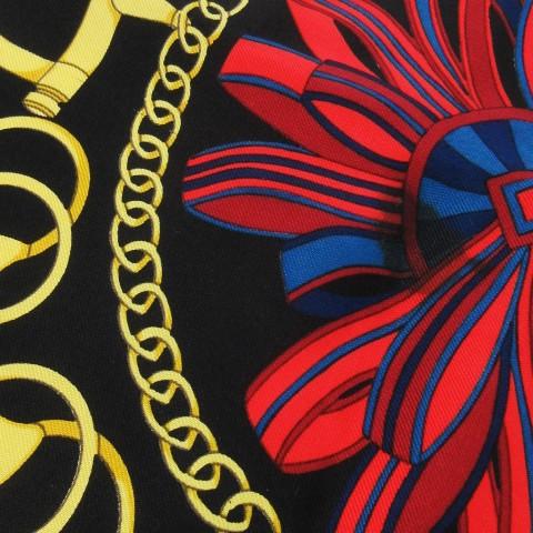 GUCCI（グッチ） スカーフ 絹 シルク 緑 グリーン 紺 ネイビー ロゴ