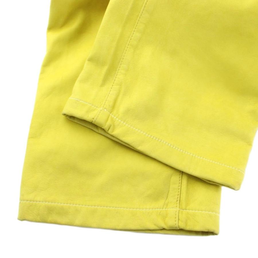 【中古】ポールスミスコレクション PAUL SMITH COLLECTION レザーパンツ ボトムス ラムレザー 羊革 黄色 イエロー ポールスミスコレクション PAUL SMITH COLLECTION レザーパンツ