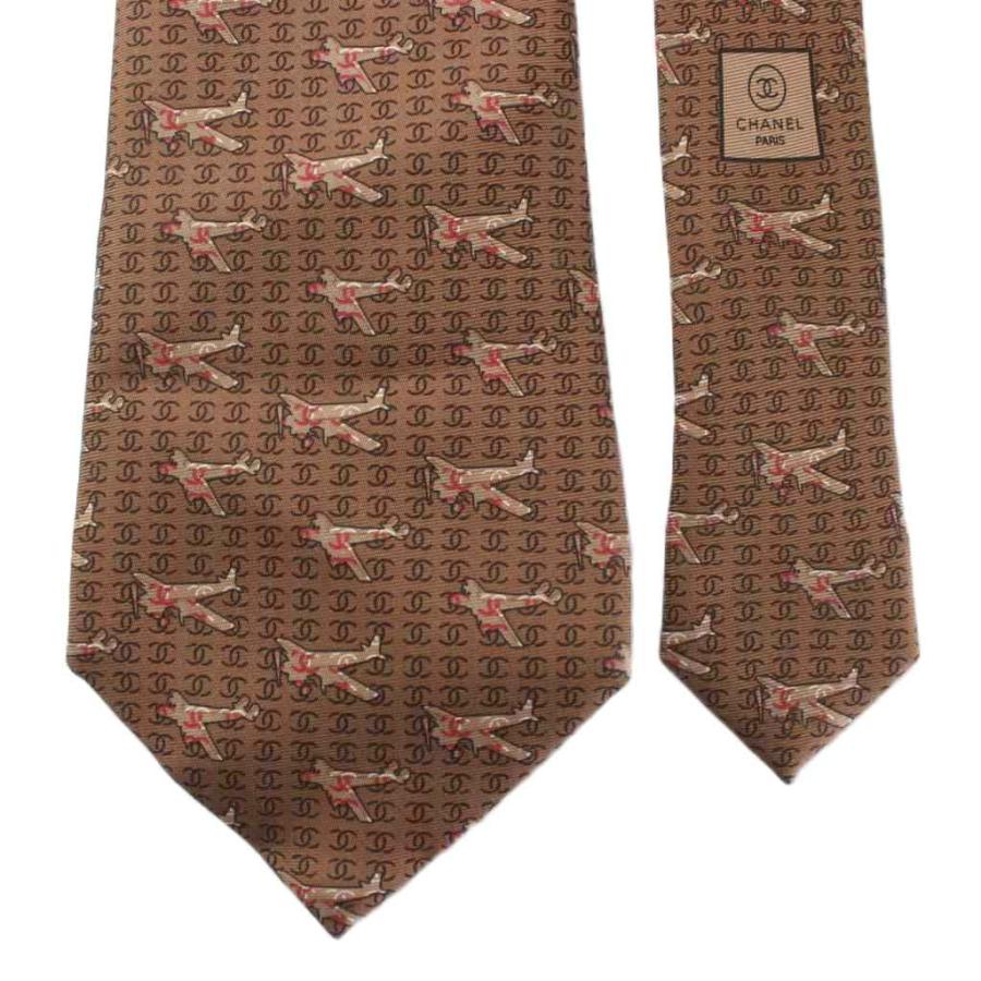 CHANEL（シャネル） ネクタイ 絹 シルク ワイドタイ ココマーク 総柄