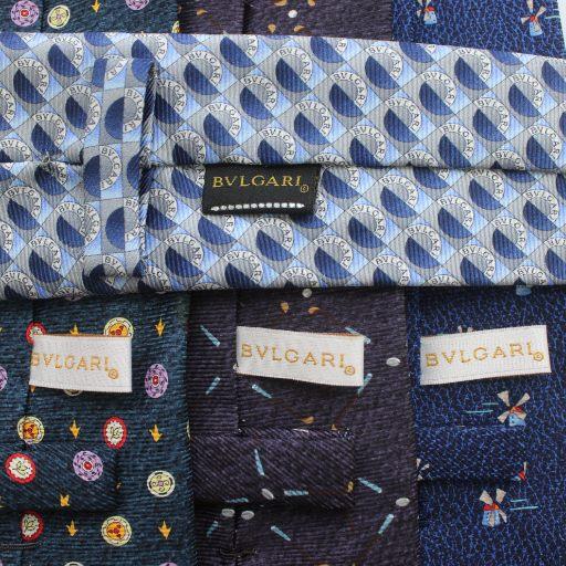 BVLGARI（ブルガリ） ネクタイ 4本セット 絹 シルク ワイドタイ 総柄