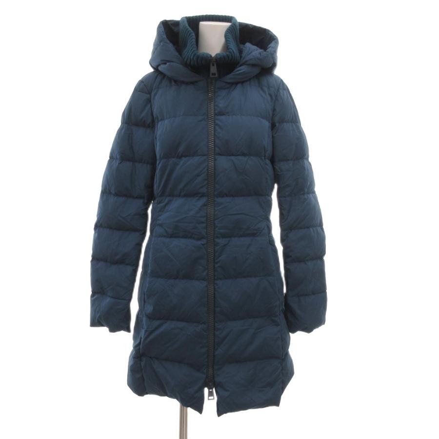 【HERNO】ヘルノ レディース フード付きダウンコート 42サイズ ヘルノ HERNO ダウンコート フード ジップアップ ミドル ハーフ丈 42
