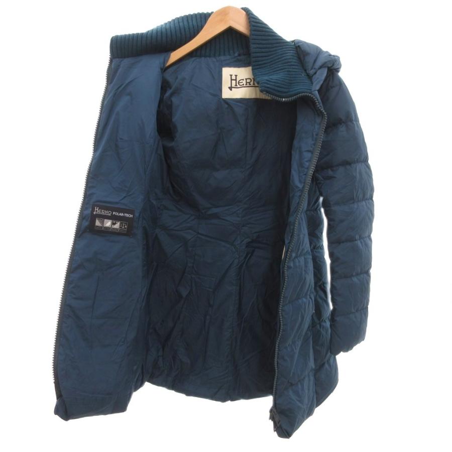 ヘルノ HERNO ダウンコート フード ジップアップ ミドル ハーフ丈 42