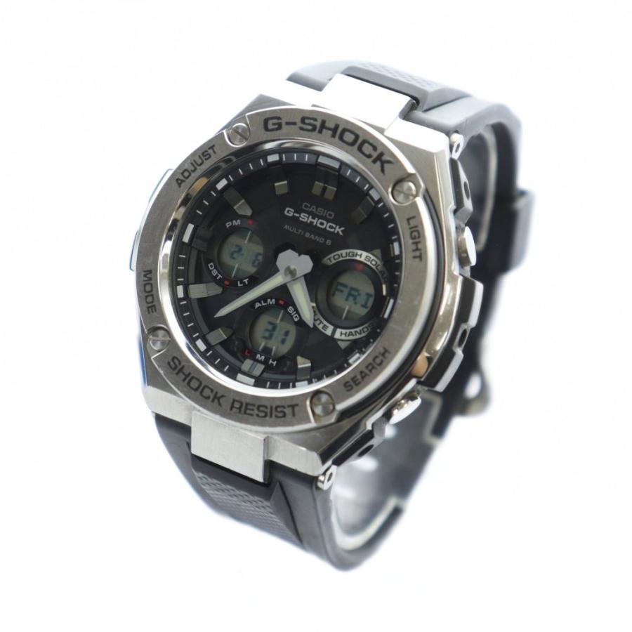 【美品】CASIO G-SHOCK GST-W110 G-SHOCK Gショック Gスチール G-STEEL 電波ソーラー アナデジ 腕時計