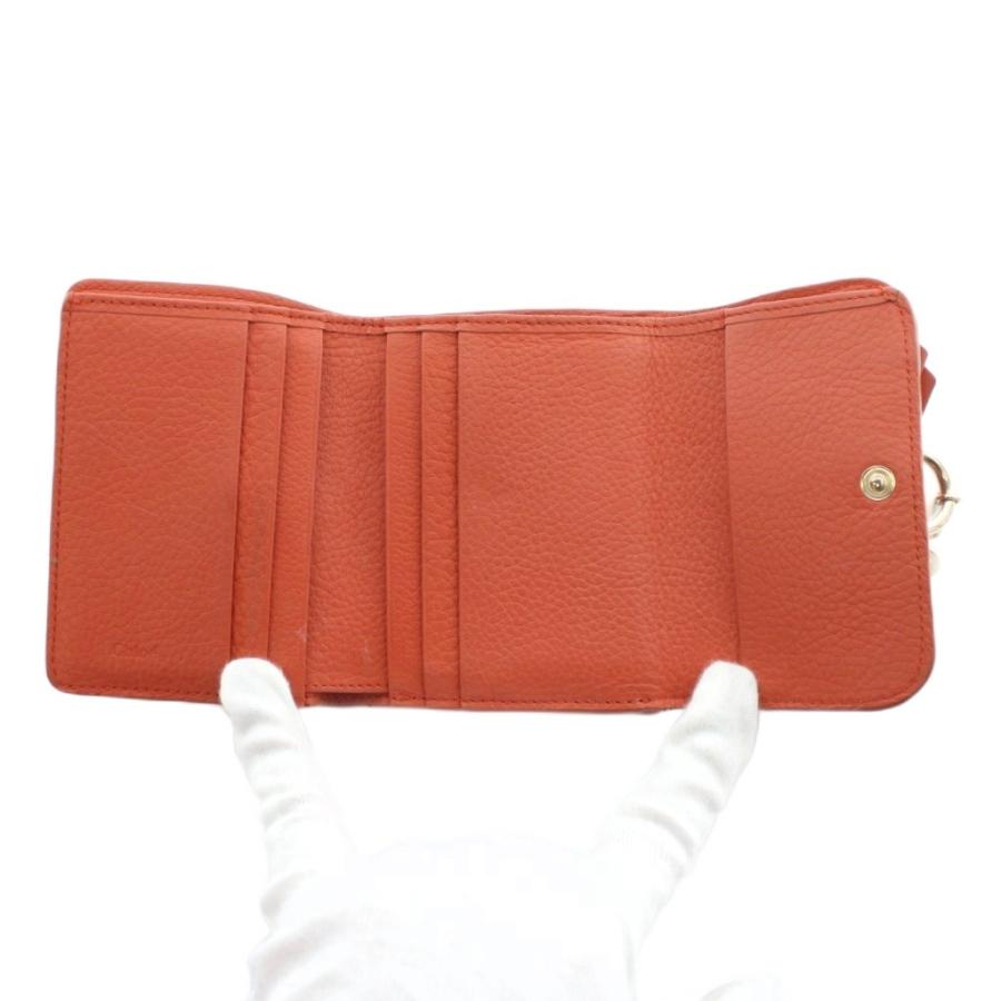 Chloe クロエ 折り財布 アルファベット トリフォールド チャーム レザー Chloe（クロエ） 財布 三つ折り財布 ALPHABET MINI TRI FOLD