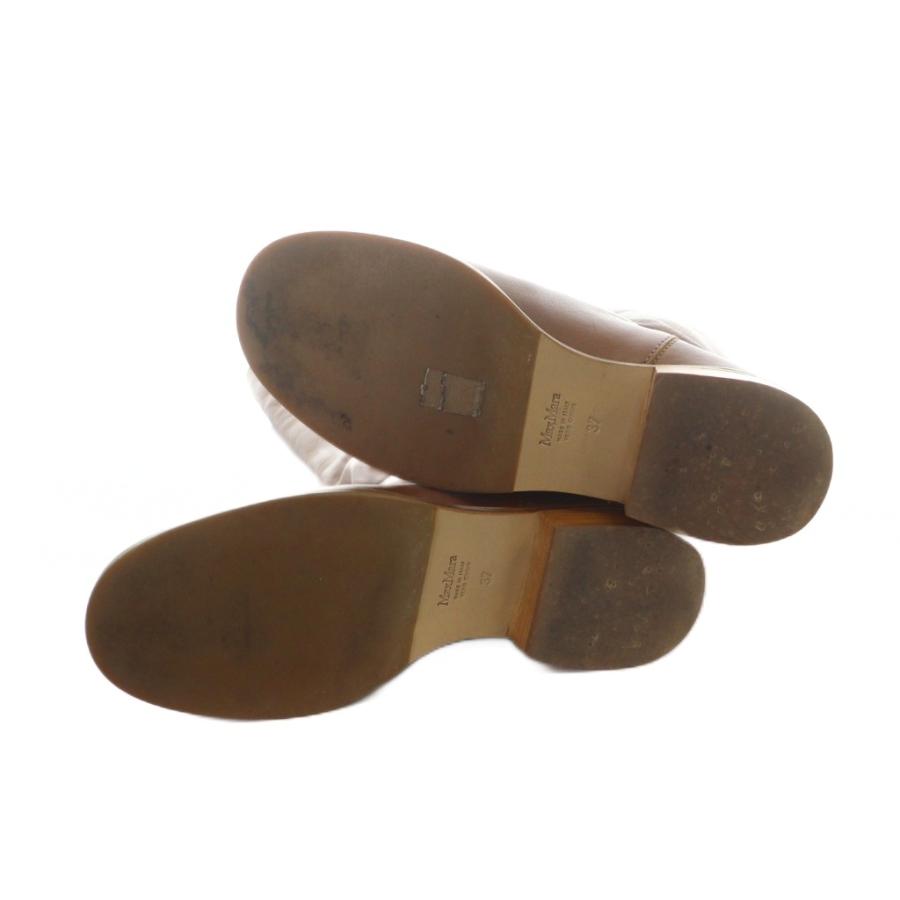 Max Mara（マックスマーラ） ロングブーツ レザー ロゴ ラウンドトゥ