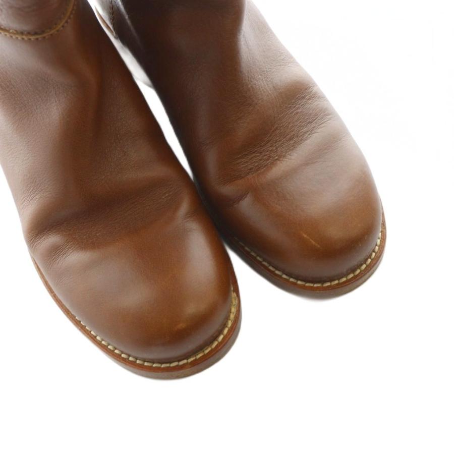 Max Mara（マックスマーラ） ロングブーツ レザー ロゴ ラウンドトゥ