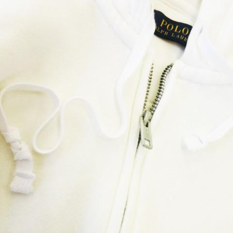 ポロ ラルフローレン POLO RALPH LAUREN ジップアップパーカー XS 白