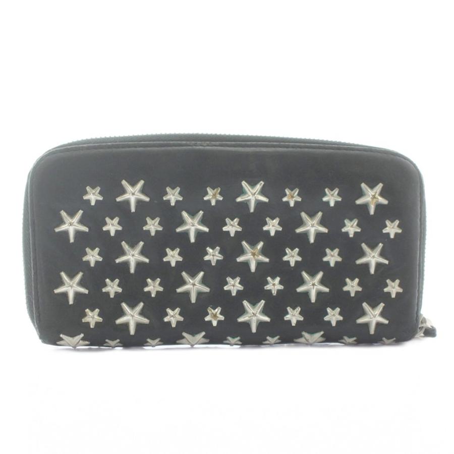 ジミーチュウ JIMMY CHOO 長財布 レザー ラウンドファスナー 星 スター