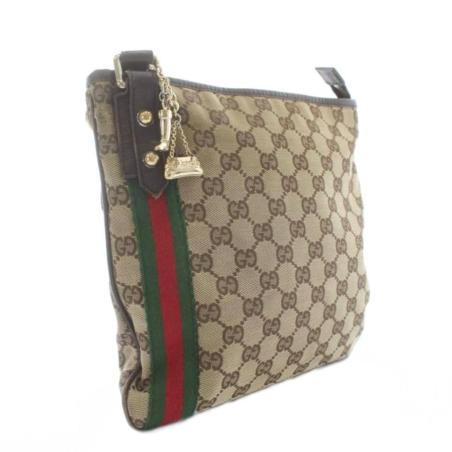 GUCCI（グッチ） ショルダーバッグ GGキャンバス レザー シェリー
