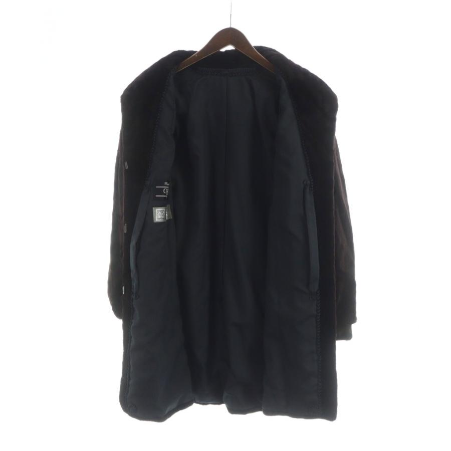 サガミンク SAGA MINK 銀サガ 毛皮コート シェアードミンクファー 長袖 総裏地 ミドル F 茶 ブラウン ■GY18 /MQ レディース_3
