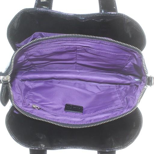 ANNA SUI（アナスイ） ハンドバッグ エナメル 蝶々 型押し 総柄