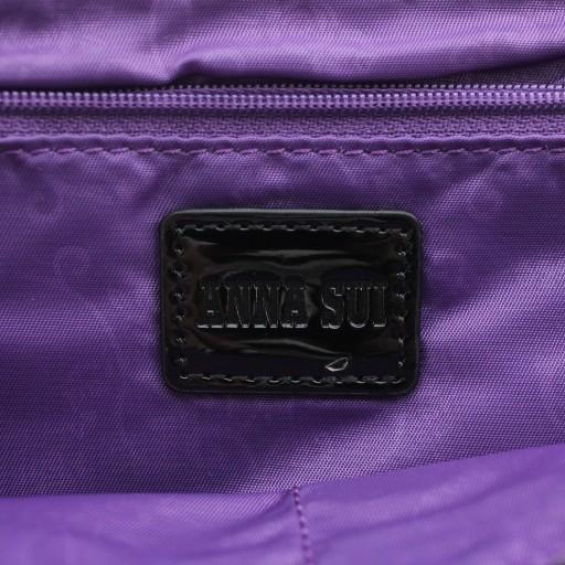 ANNA SUI（アナスイ） ハンドバッグ エナメル 蝶々 型押し 総柄