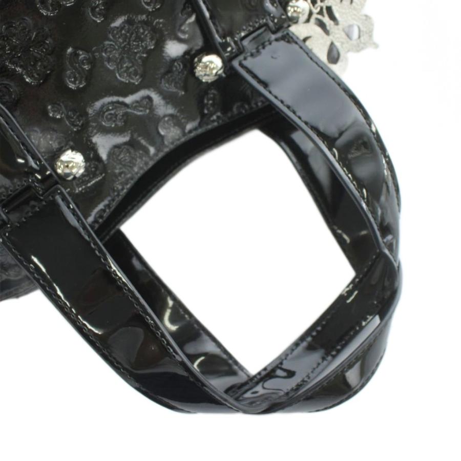 ANNA SUI（アナスイ） ハンドバッグ エナメル 蝶々 型押し 総柄