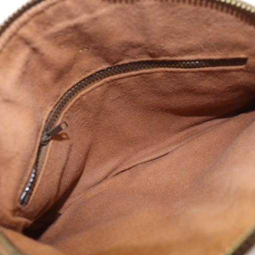 GUCCI（グッチ） ショルダーバッグ 斜めがけ ロゴ 総柄 スエード 茶