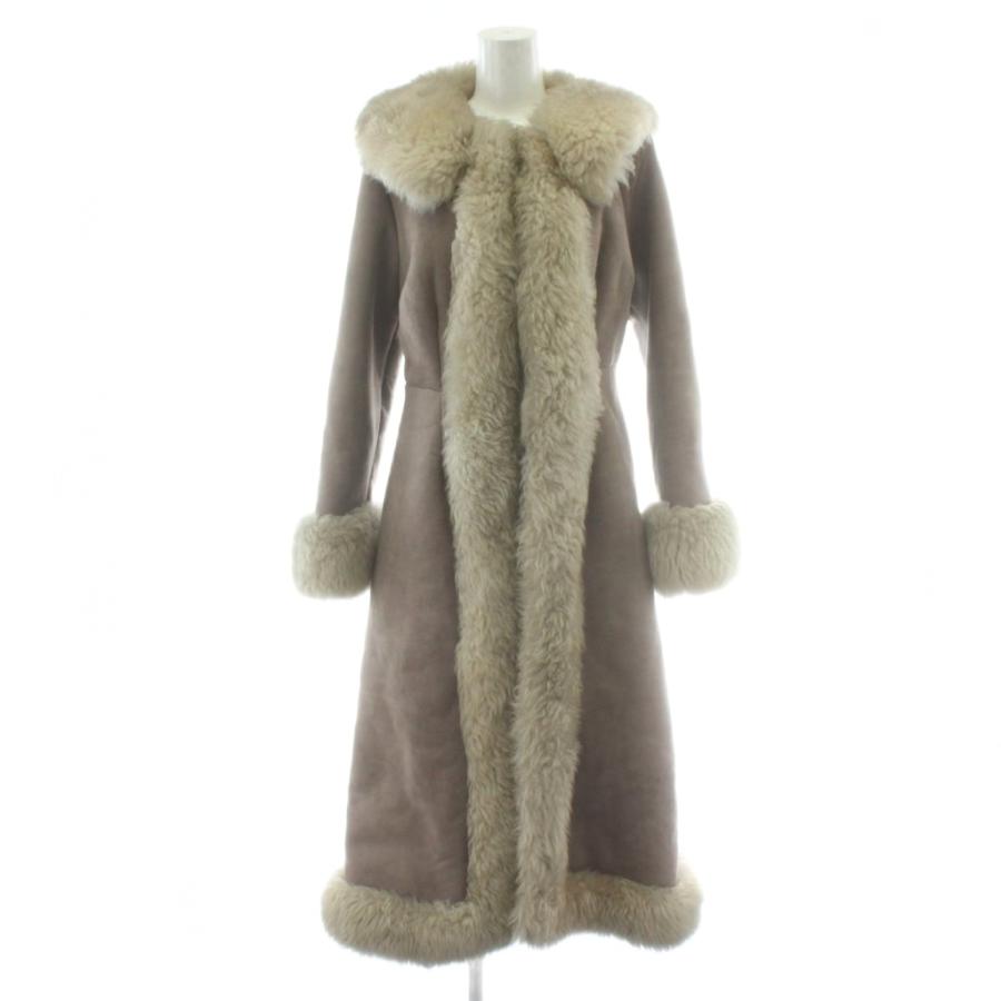 カナダ製 Caribou Clothes ムートンコート ロング シープスキン 10