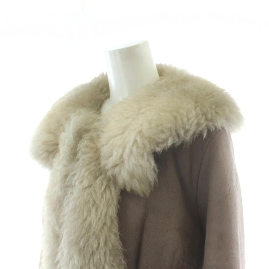 美品】クレージュ ケープコート 羊革 ムートン 毛皮 ファー サイズ38