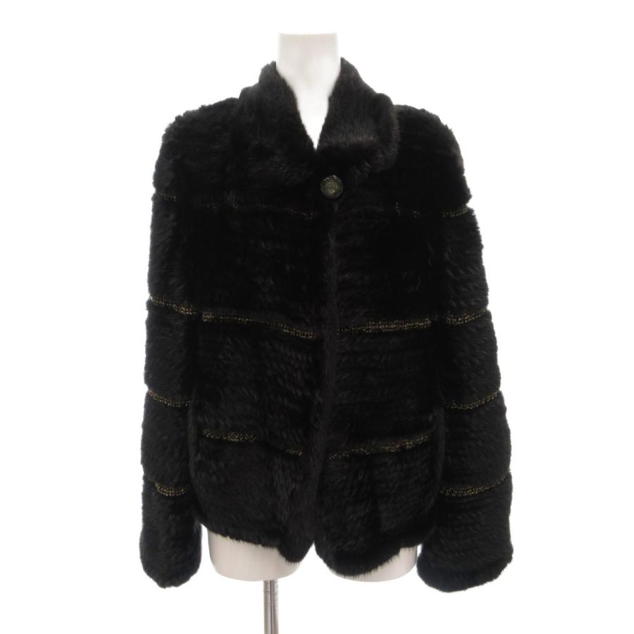 新品同様★LOU ANDREA★豪華ラビット毛皮ファーコート★ブラック 新品同様☆LOU ANDREA☆豪華ラビット毛皮ファーコート☆ブラック 2025