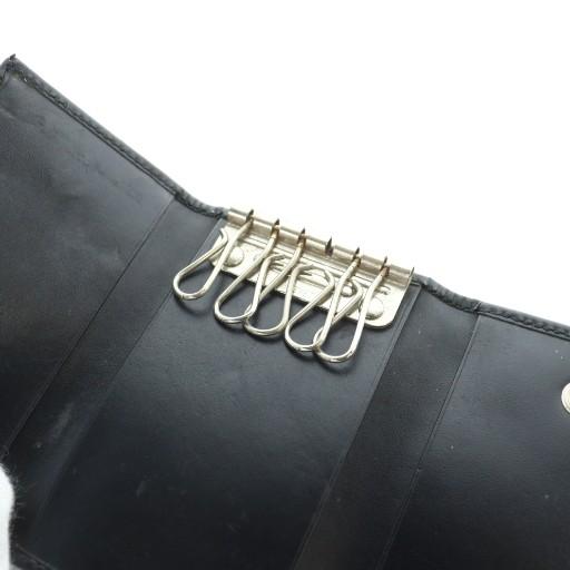 PRADA（プラダ） キーケース キーリング レザー ロゴ 5連 黒 ブラック