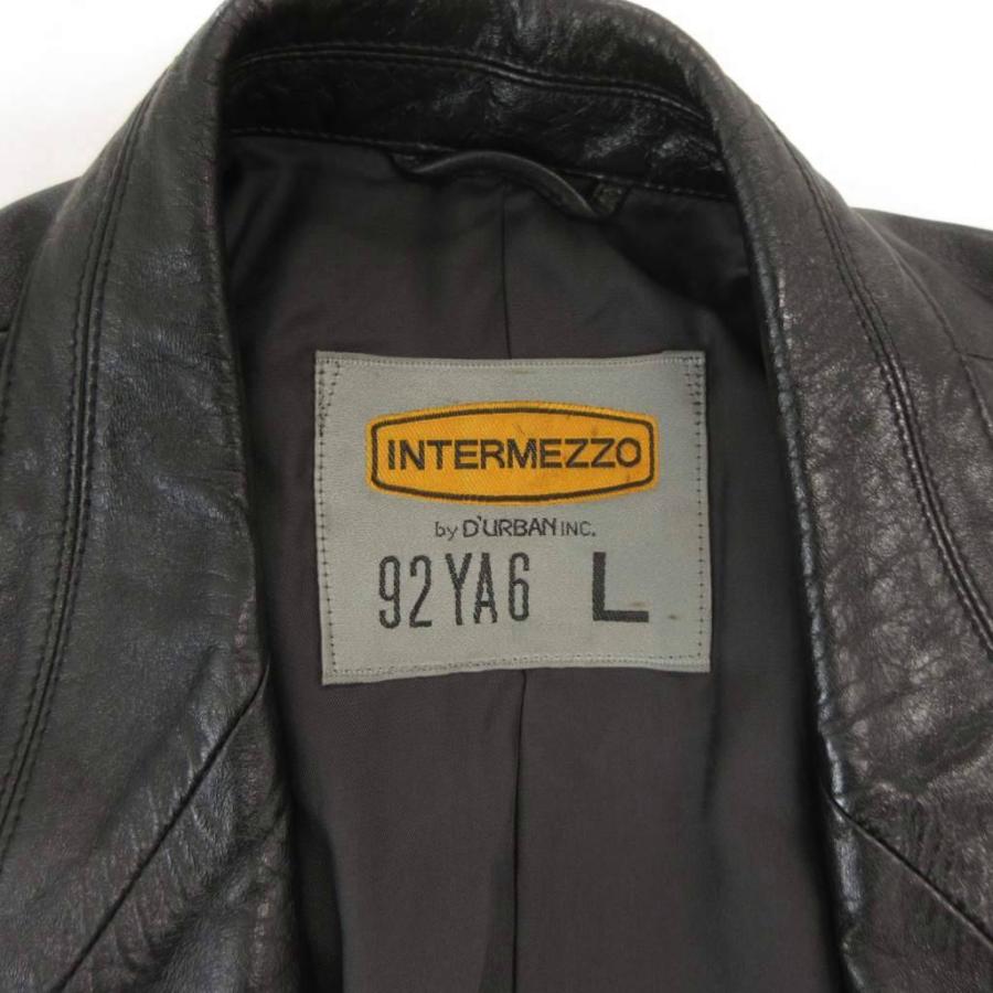 インターメッツォ INTERMEZZO テーラードジャケット レザー 革ジャン L