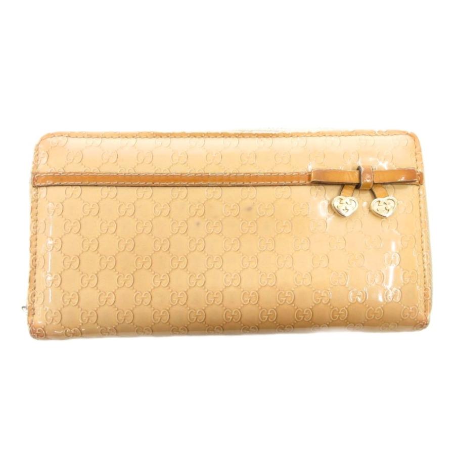 GUCCI（グッチ） 長財布 ウォレット オレンジ GGロゴ 総柄 リボン装飾 