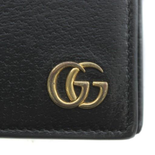 GUCCI（グッチ） GUCCI GGマーモント 二つ折り財布 レザー コンパクト