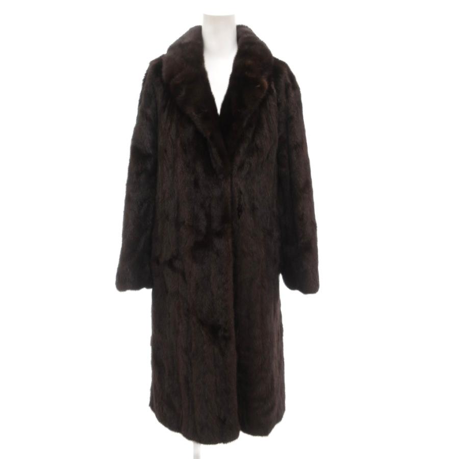 ミツコシ MITSUKOSHI ファーコート M 毛皮 ミンクファー ロング丈
