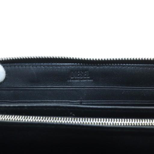 DIESEL（ディーゼル） 長財布 ウォレット レザー ロゴ ラウンド