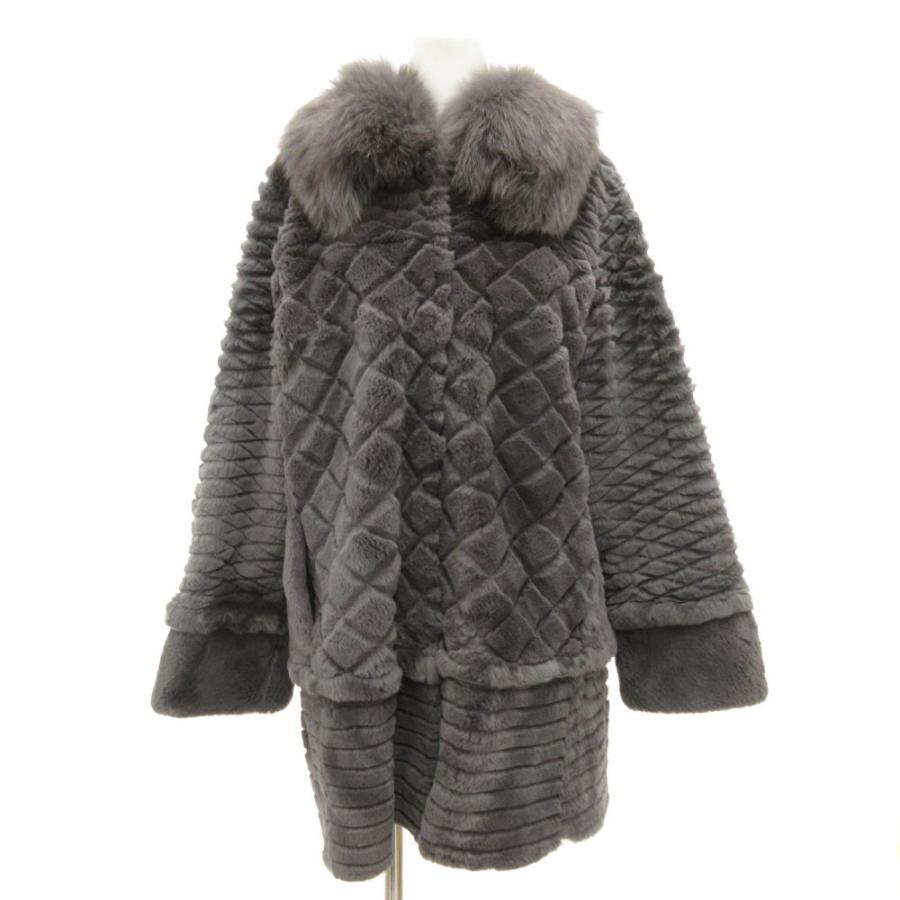 コーザノストラ COSA-NOSTRA レッキスファーコート 襟フォックス 毛皮