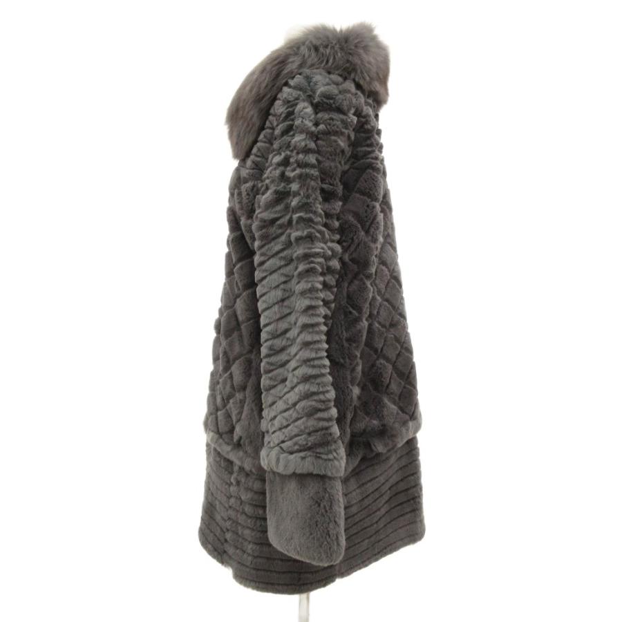 コーザノストラ COSA-NOSTRA レッキスファーコート 襟フォックス 毛皮  