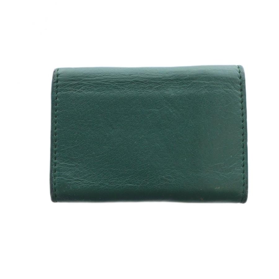 BALENCIAGA 三つ折り財布 グリーン BALENCIAGA（バレンシアガ） 三つ折り財布 ウォレット ミニ ロゴ