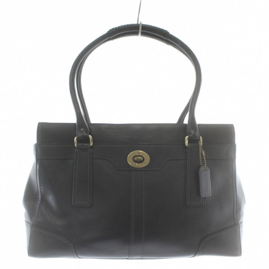 COACH（コーチ） トートバッグ ハンド レザー ロゴ 黒 ブラック 11048