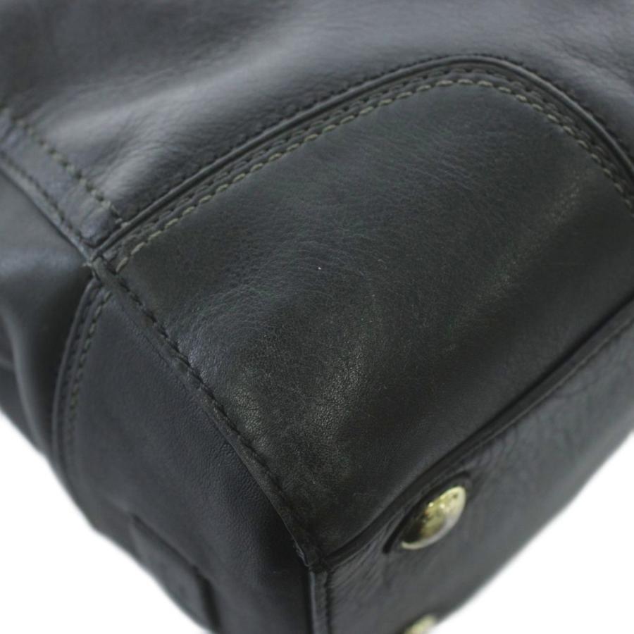 COACH（コーチ） トートバッグ ハンド レザー ロゴ 黒 ブラック 11048