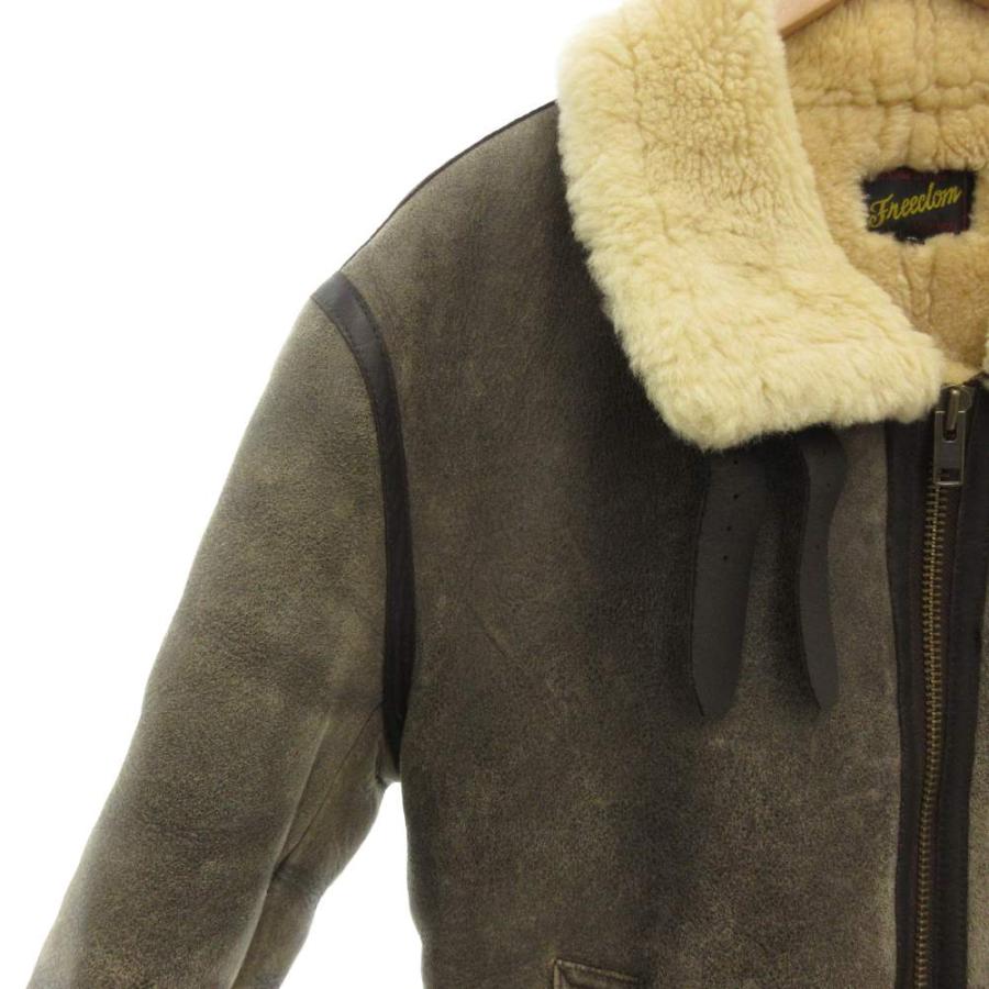 フリーダム FREEDOM B-3フライトジャケット ムートン 38 ジップアップ