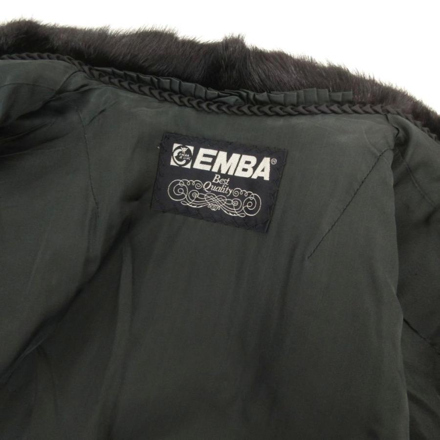 エンバ EMBA ファーコート 毛皮 ミンク ミドル ハーフ丈 ダーク