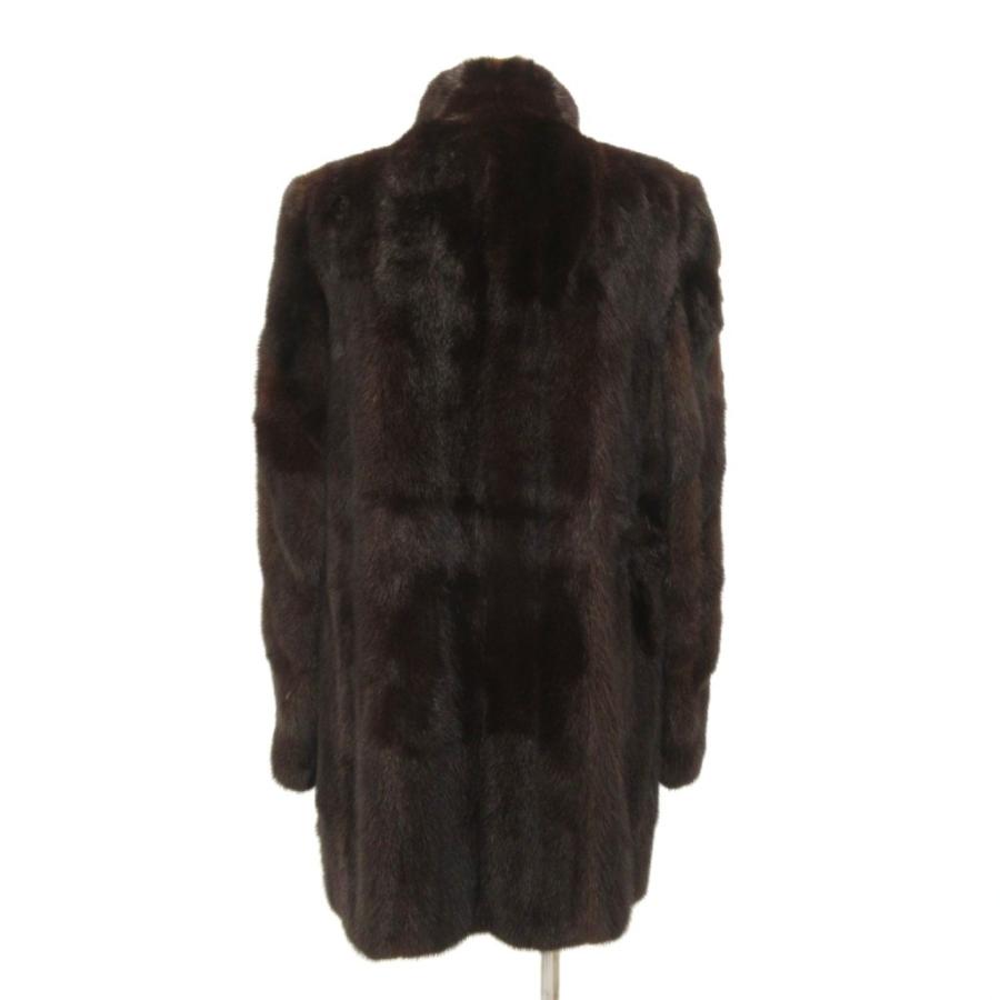 エンバ EMBA ファーコート 毛皮 スカンブラックミンク M 茶 ブラウン