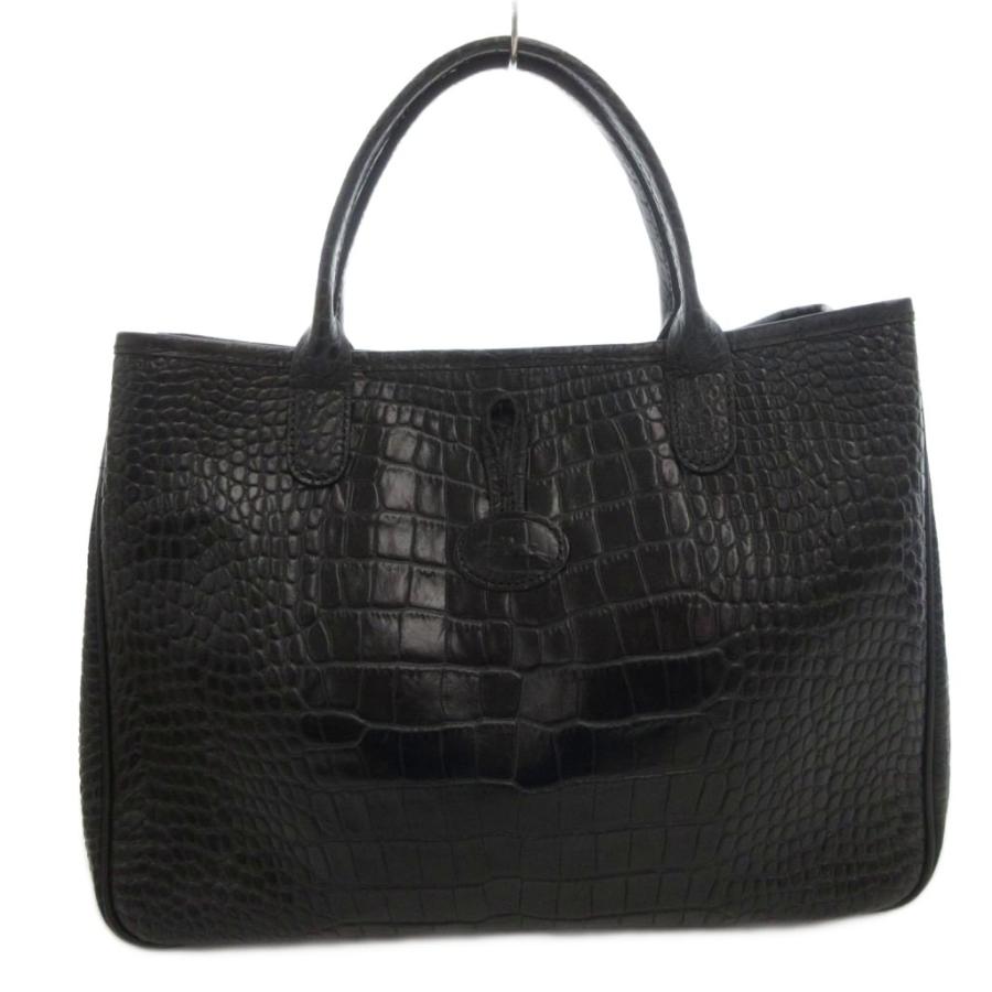 LONGCHAMP（ロンシャン） ロゾ トートバッグ 手提げ クロコ型押し
