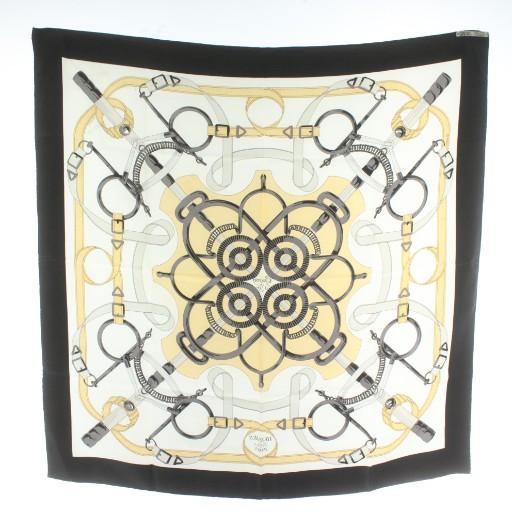 HERMES（エルメス） カレ90 EPERON D'OR 黄金の拍車 スカーフ 絹