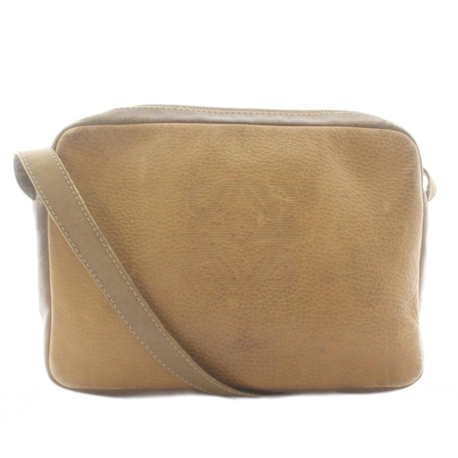 ✨LOEWE✨ロエベ✨ターンロック✨ブラウン✨ロゴ✨革レザー✨ショルダーバッグ✨ LOEWE（ロエベ） ショルダーバッグ レザー ロゴ 茶色 ブラウン /XZ