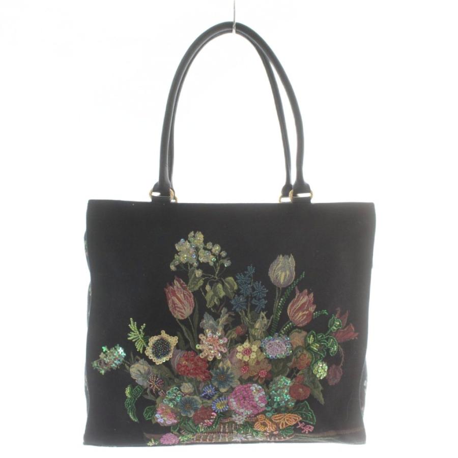 シンクビー! Think Bee トートバッグ ハンド キャンバス 花柄 刺繍