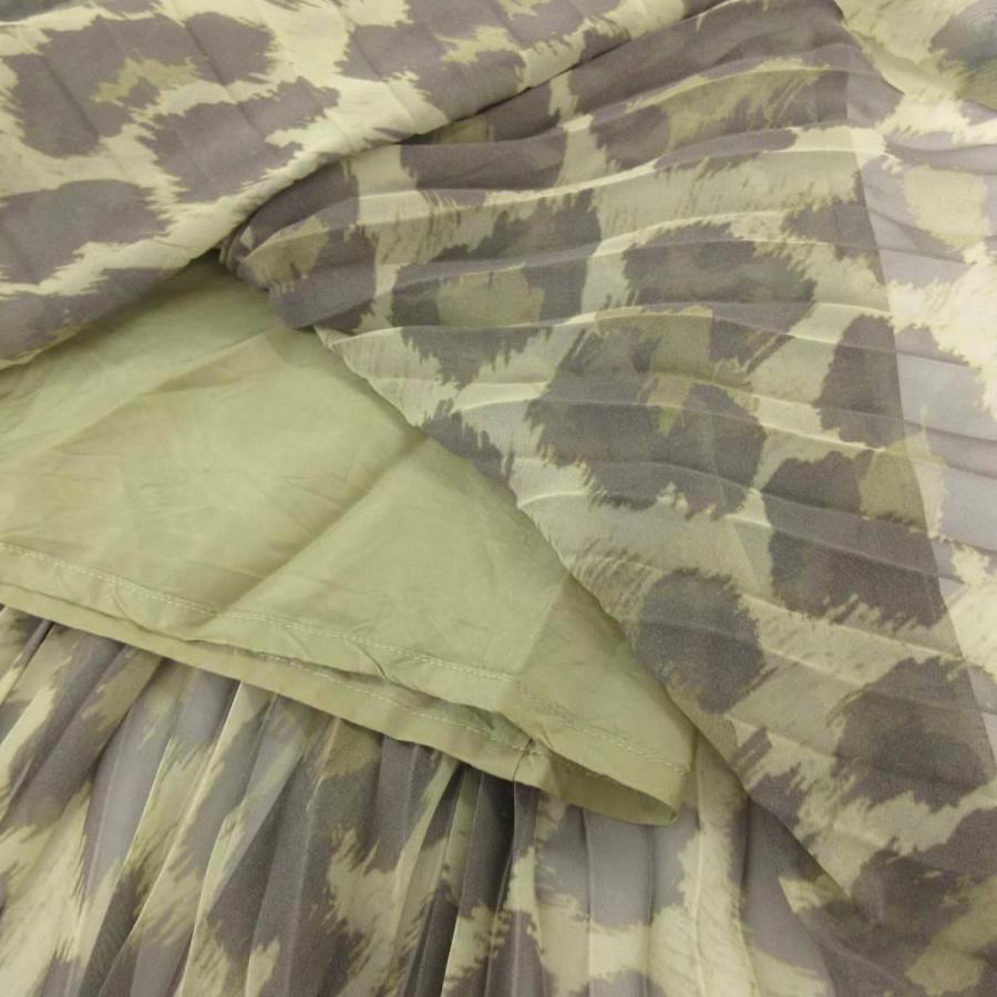 サカイ sacai 美品 レオパード柄プリーツミディスカート 6349 ロング