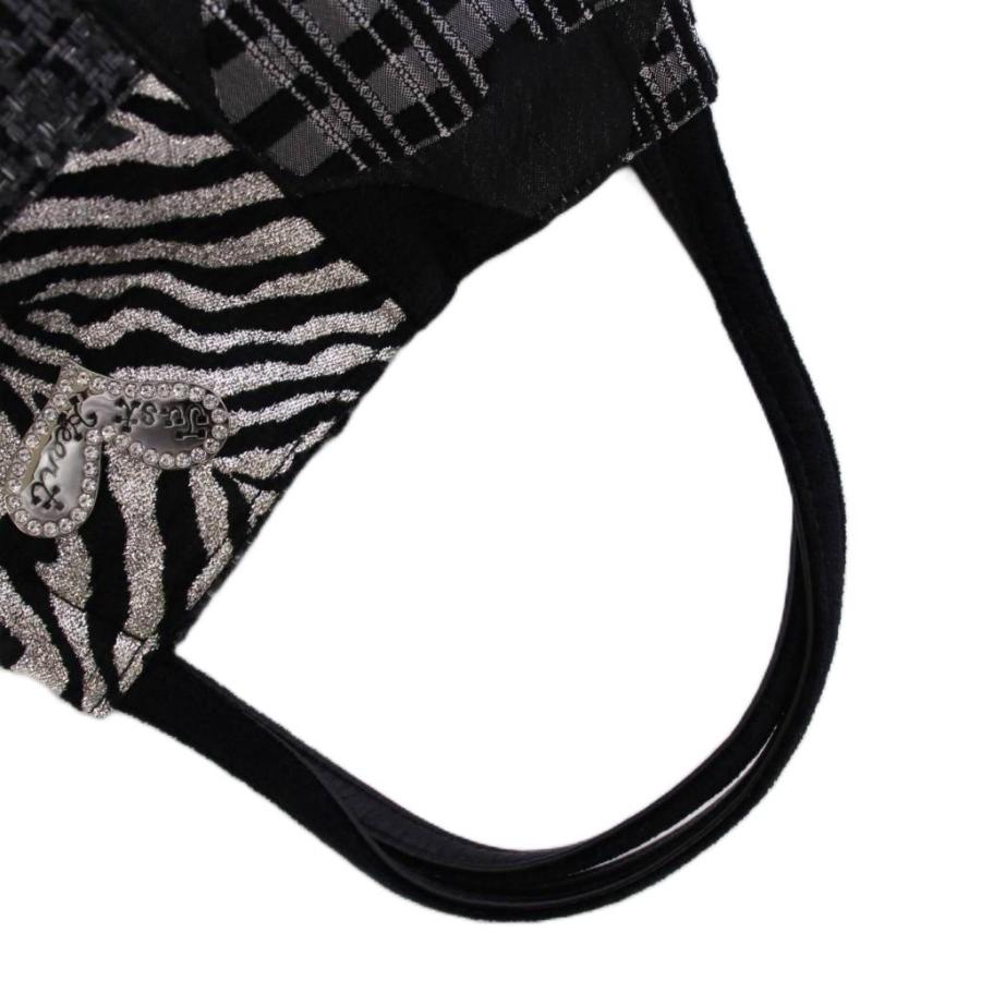 シンクビー! Think Bee ハンドバッグ トート ツイード ハート ゼブラ柄