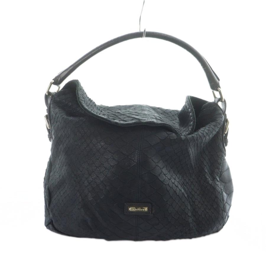 Max Mara（マックスマーラ） ハンドバッグ トート レザー ロゴ 黒