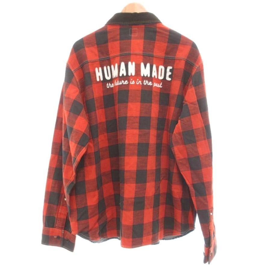 【HUMAN MADE　チェック シャツ バッファローチェック ヒューマンメイド ヒューマンメイド HUMAN MADE Scout Shirt デニムパネル スカウト
