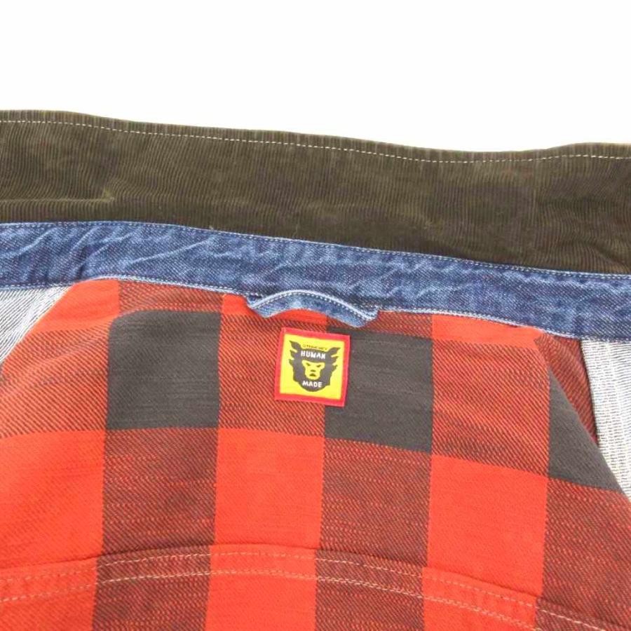 ヒューマンメイド HUMAN MADE Scout Shirt デニムパネル スカウト