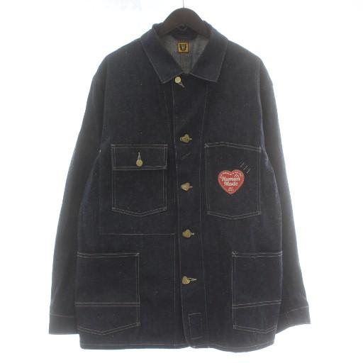 【ちゃんこう鍋】HUMAN MADE カジュアルジャケット HUMAN MADE DENIM COVERALL JACKET PAST デニムジャケット Gジャン